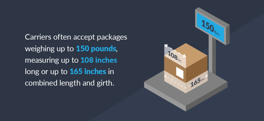 package dimensions carriers often accept